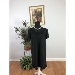 Liz Claiborne Women Sheath Dress 12 Sleeveless Whimsigoth Fairy Core Elegant